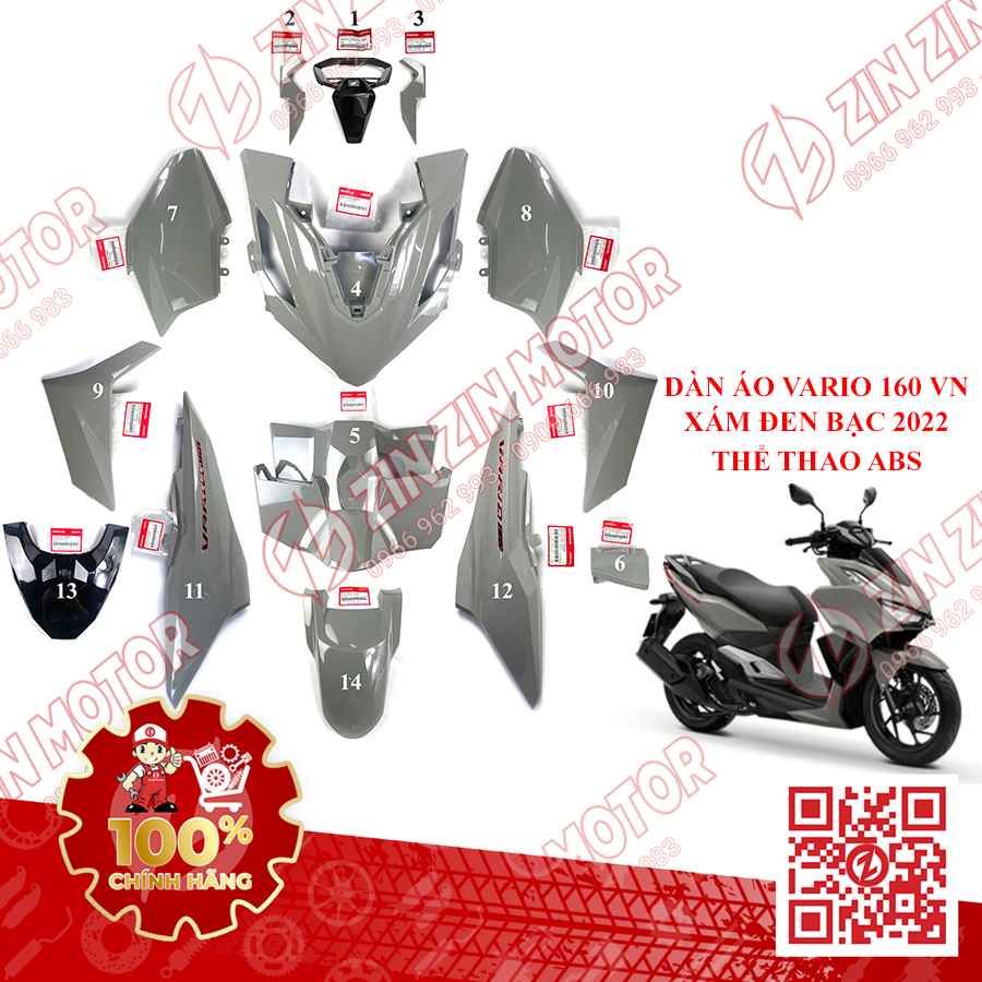 Dàn Áo Vario 160 Chính Hãng Đủ Màu